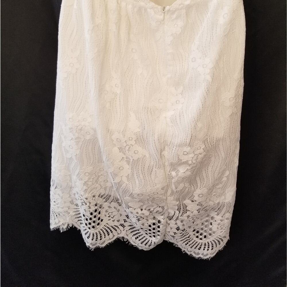 White Mini Dress Lace Spaghetti Strap Backless Sexy Summer Size‎ XL - Picture 13 of 16